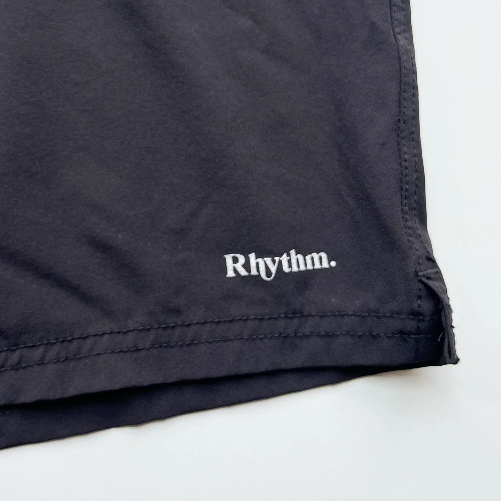 Rhythm Classic Stretch Trunk Board Shorts Black Mens 34